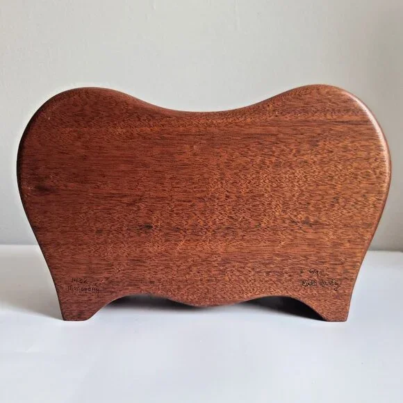 Bill Hardy Handmade Mahogany Jewelry Box, Curved Dresser Miniature Chest 1990s - Picture 2 of 9